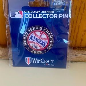 Texas rangers World Series champions pin hat lapel collector